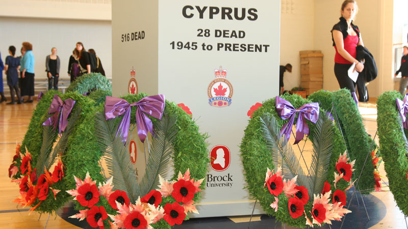 Faculty, staff and students attended the Remembrance Day ceremony.