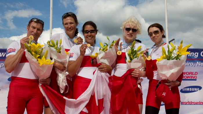 Canada's gold medal champion LTA 4+ rowing crew