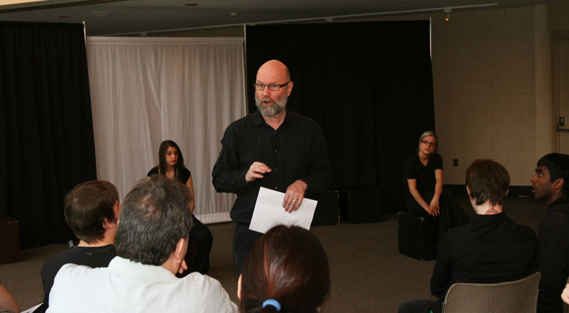 Joe Norris engages the audience during a recent Mirror Theatre performance at Brock.