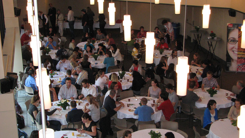 graduate students at the breakfast