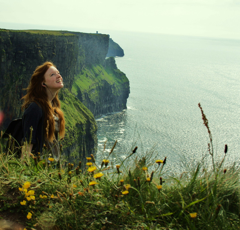 Brooklnn Cooper traveled across Europe, including the Cliffs of Moher in Ireland
