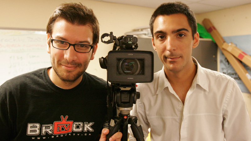 Ryan Moccia, left, and Justin Masse of BrockTV are aiming for more investigative journalism about what happens at Brock this year.