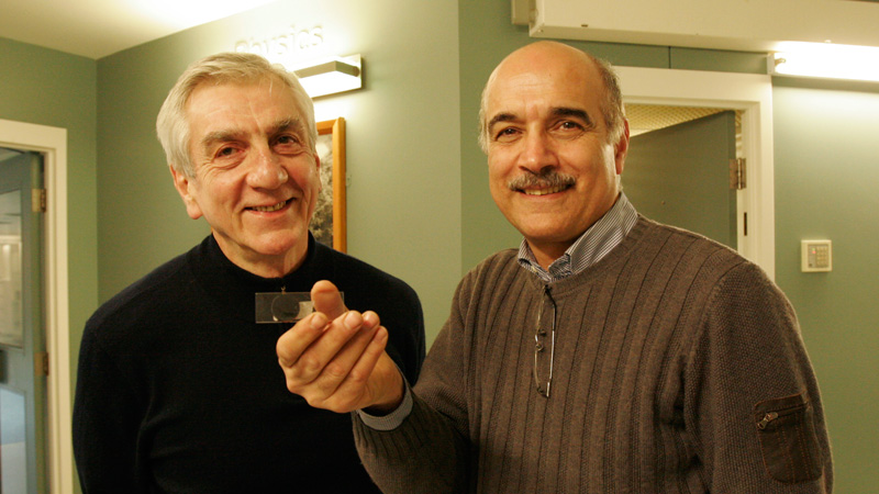 Bozidar Mitrovic, left, and Fereidoon Razavi joined forces with Frans Koffyberg to be the first in Canada to prove the existence of high-Tc superconductors.