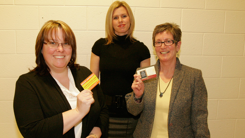 From left: Amanda Whitwell, Brock Wellness committee member Diana Panter and June Robertson