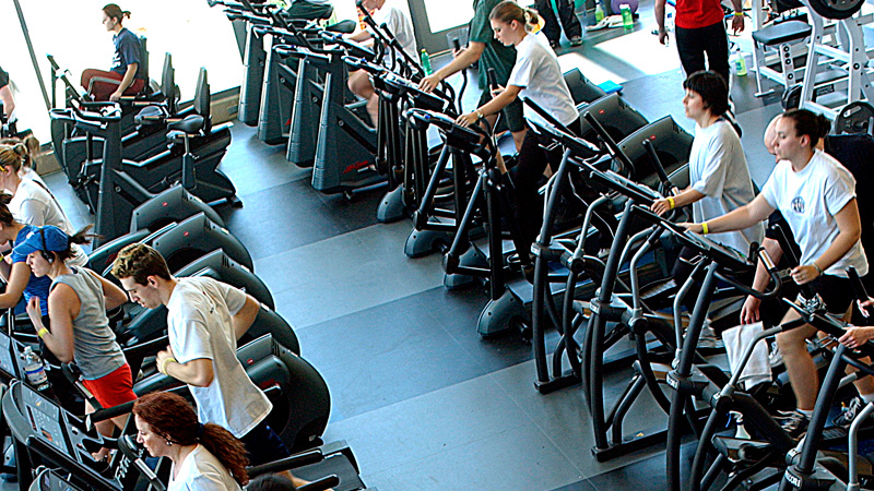 people exercising in the Zone fitness centre