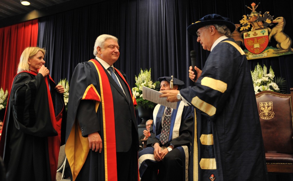 Edward L. Greenspan receives his honorary degree at the morning Convocation ceremony on June 7