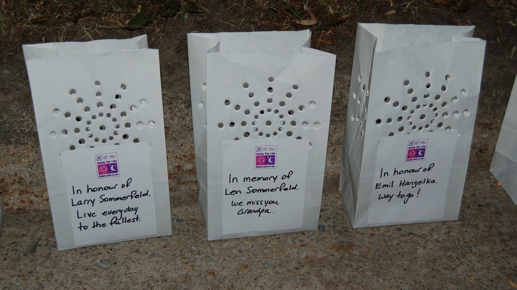 Luminaries will be lit at the Relay for  in honour of those affected by cancer