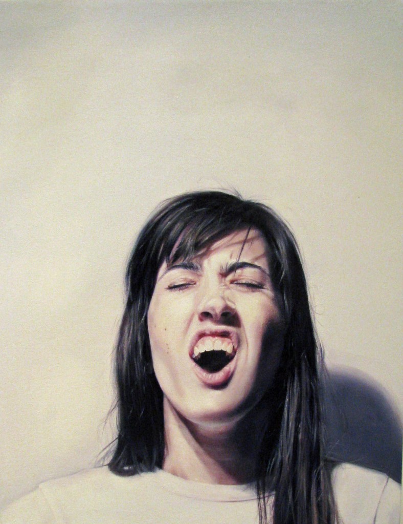 Brock graduate Sarah Beattie has won a regional BMO 1st Art! award for her painting of a young woman sneezing.