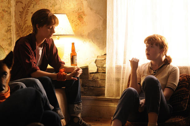 A film still from the movie Foxfire featuring Brock-student Katie Coseni (right)