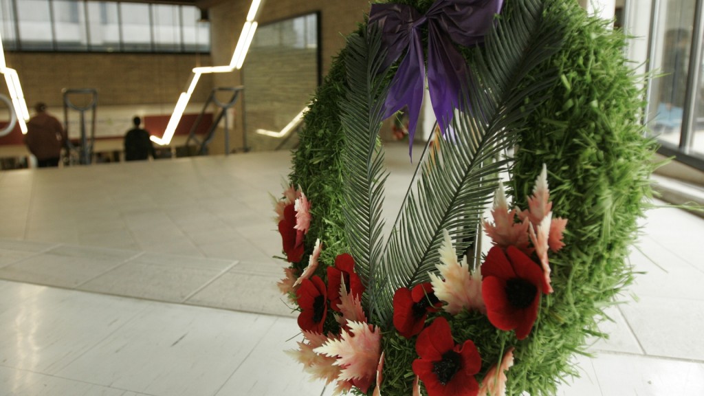 A brief service for peace and remembrance was held Friday at Brock. 