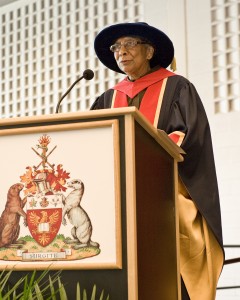 Local historian Wilma Morrison received an honorary degree from Brock in 2011. 