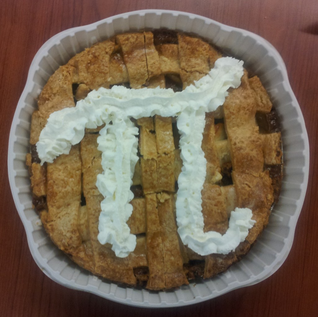 Pie, anyone? In honour of ?, the library will be serving pie on March 14.
