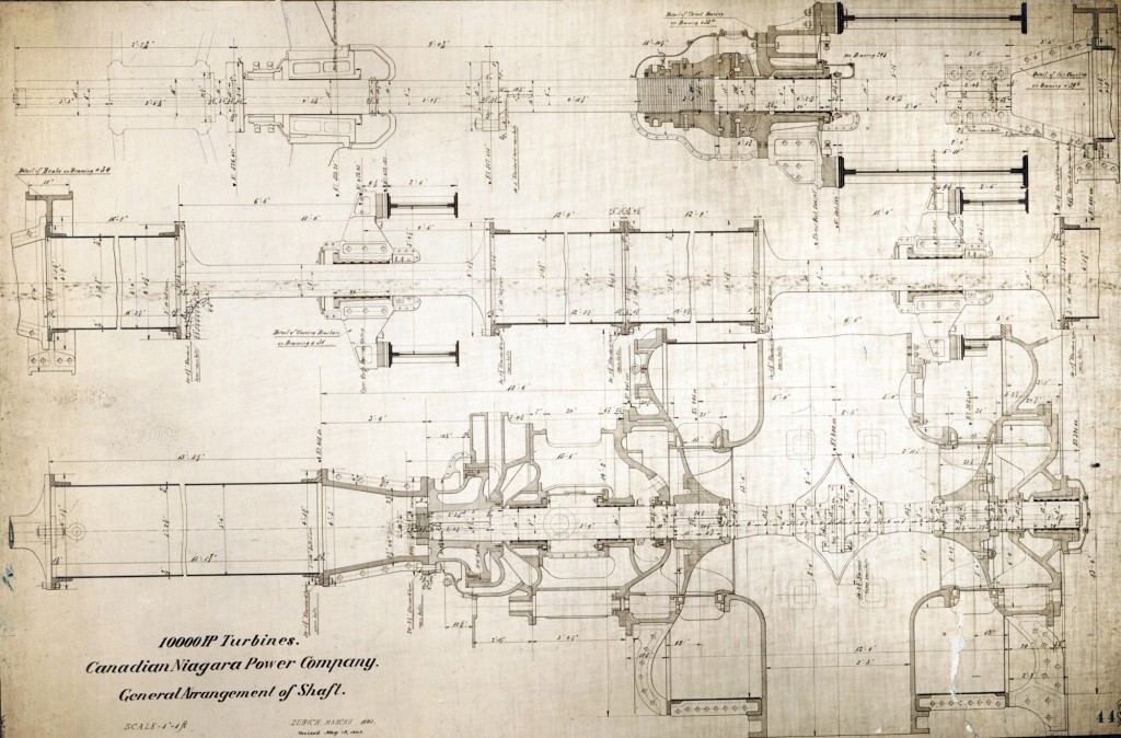 Canadian Niagara Power Company turbine plans (1903)