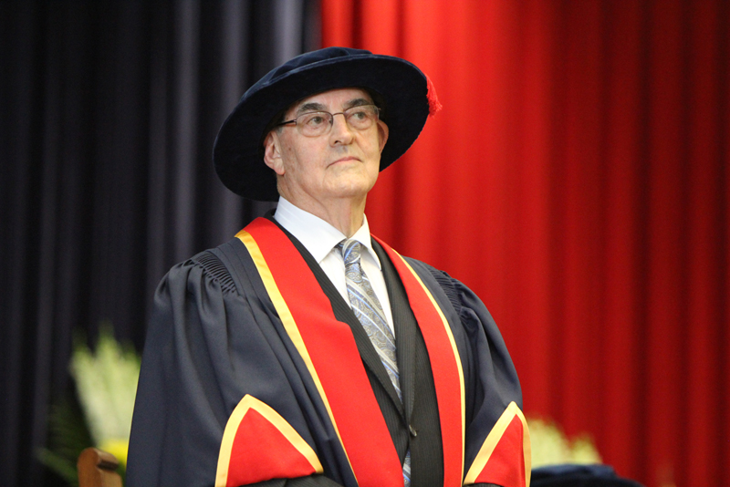 Doug Rapelje, past director of of social services and senior citizens for Niagara Region, received an honorary degree from Brock on Friday. 