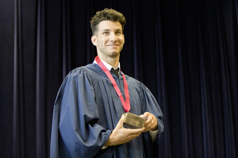 Guillaume Farand Viau received the Spirit of Brock medal Friday afternoon.