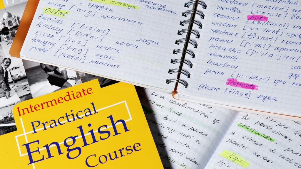 Books and notebooks for the learn English