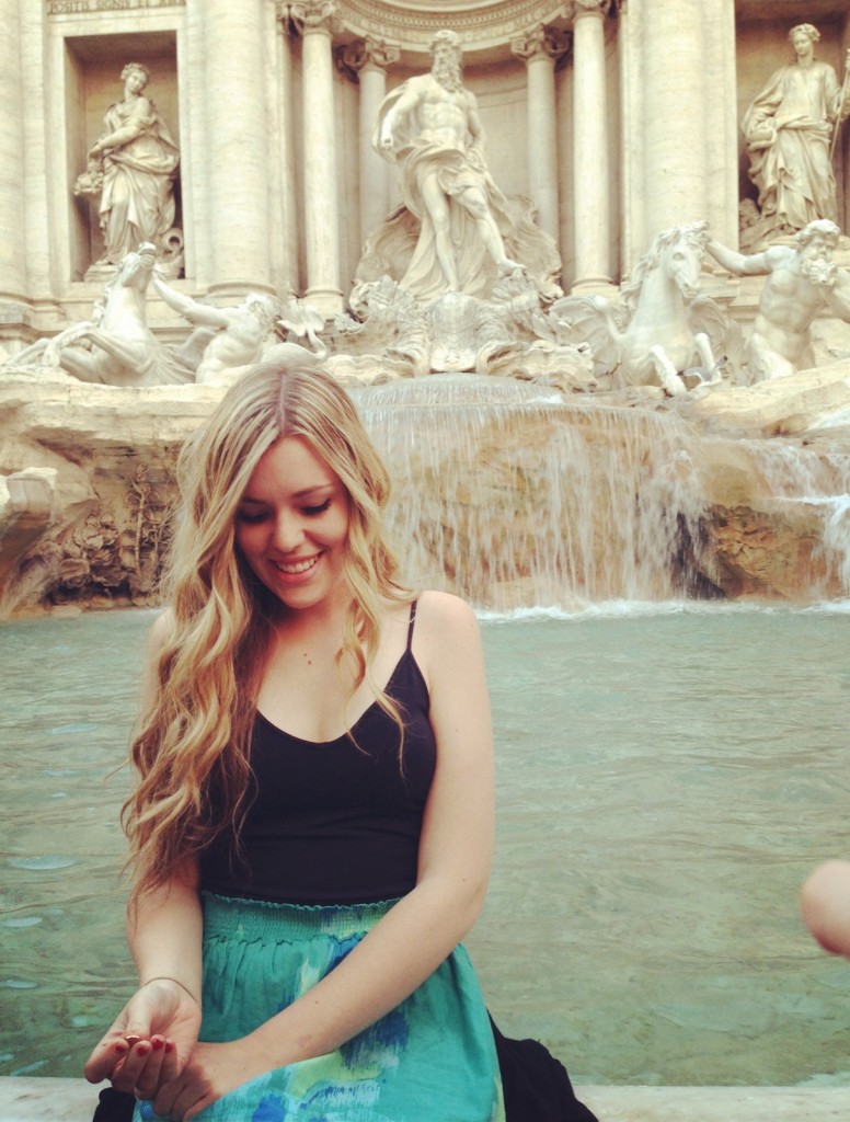 Alexandra Lavigne's photo at Rome's Trevi Fountain.