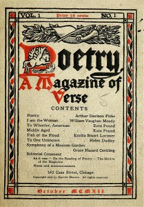 First issue of Poetry magazine (Chicago 1912)