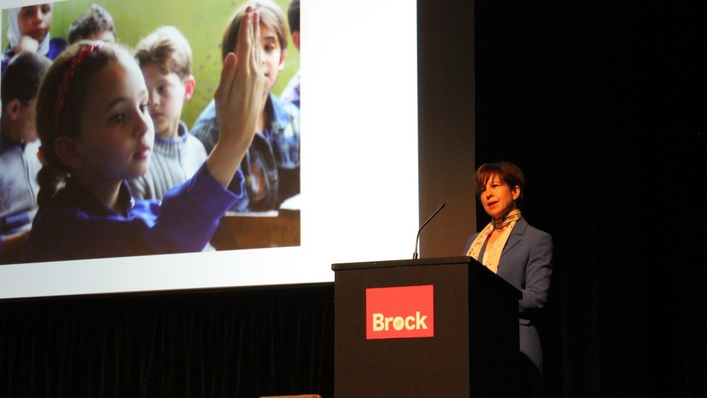Lyse Doucet at Saturday's first Big Thinking lecture of Congress 2014 at Brock University