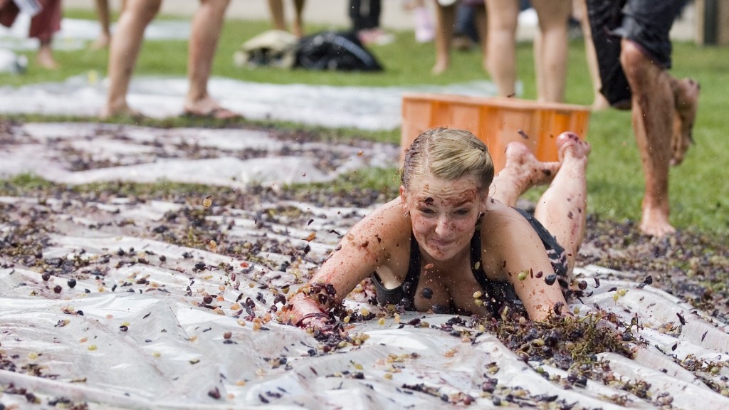 Grape Stomp is Brock's messiest tradition