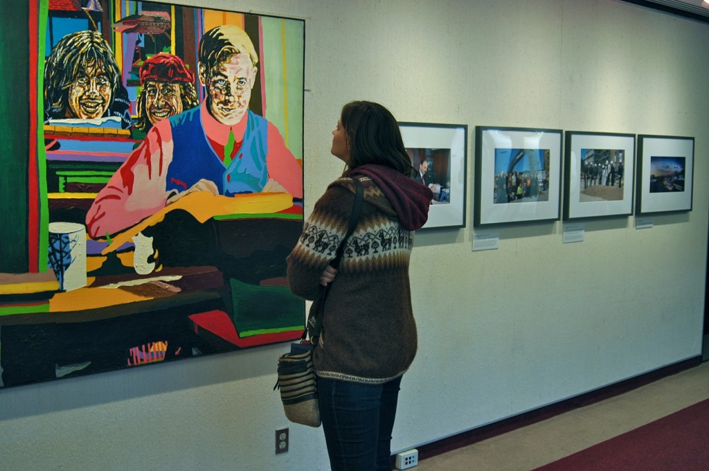 The artistic salute to Brock University's 50th anniversary will be on display in the Sean O'Sullivan Theatre lobby until Sept. 28