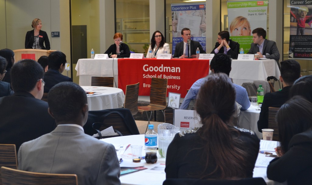 A panel discussion at last year's Goodman School of Business Career Boot Camp.