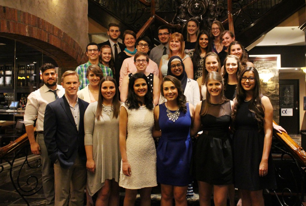 Members of the Brock Leaders Citizenship Society at their end of year formal April 7.