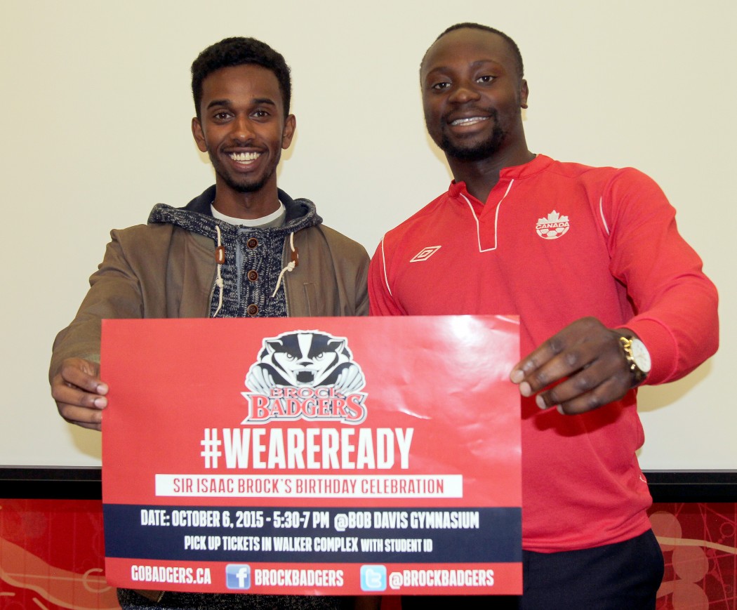 Bawe Nsame, right, and Mohamed Hassan are spearheading the #WeAreReady campaign. A pep rally is planned for Oct. 6 at 5 p.m.