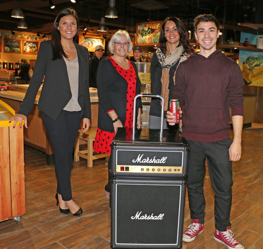 Brock University student Jake Parotta won a separate Kickstart contest for a Marshall-branded mini fridge that Pepsi ran recently in the Guernsey Market.