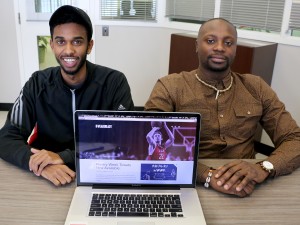 #WeAreReady organizers Mohamed Hassan and Bawe Nsame, Brock University students, show off the new fan website at www.weareready.co