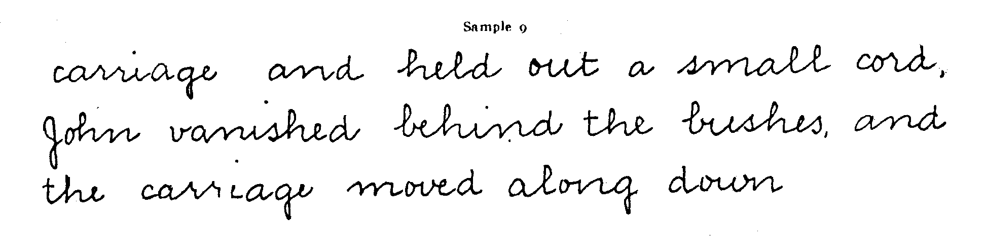 Sample 9, Handwriting