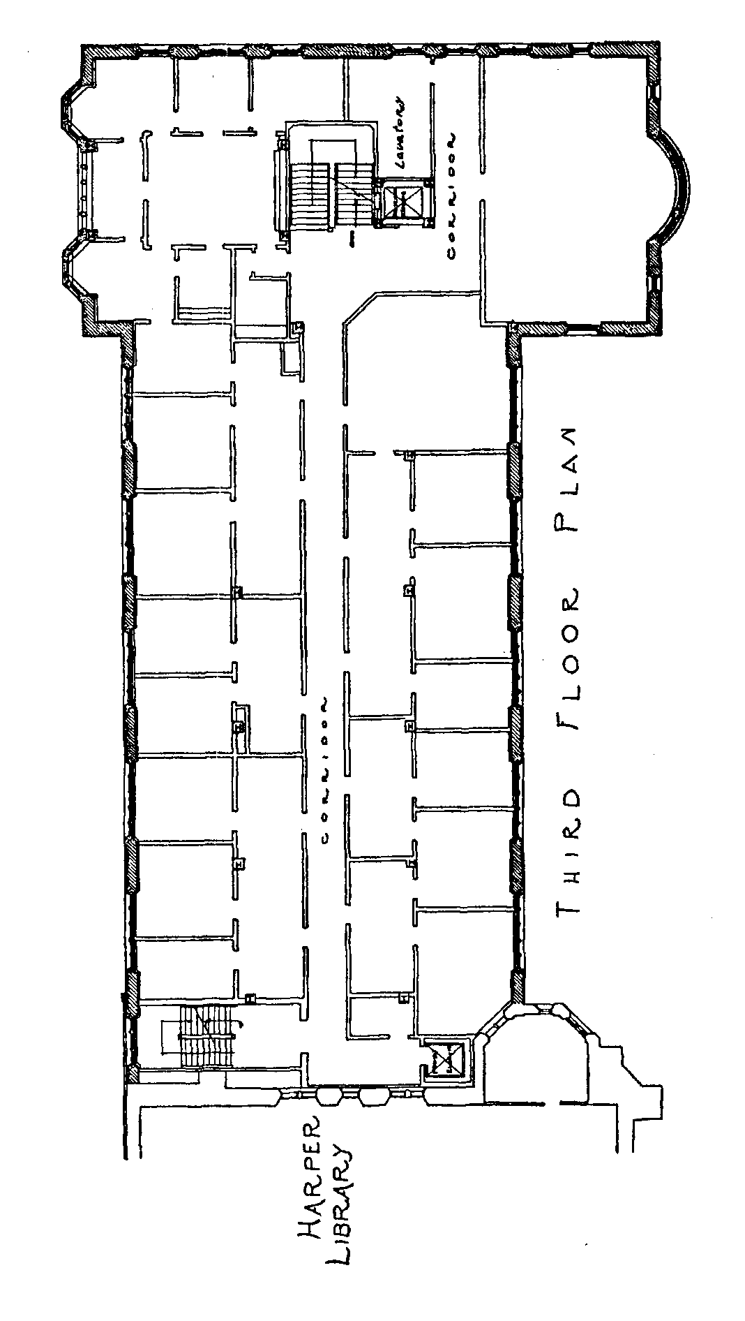 Floor Plan of 3rd floor of Social Research Building, University of Chicago
