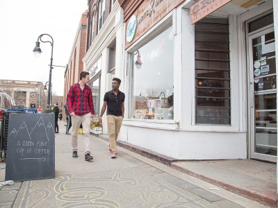 people walking in downtown St. Catharines