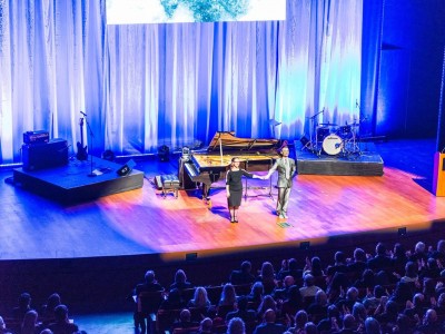 Musical performance by Marc Jordan with Mark Lalama - photo by Bob Magee
