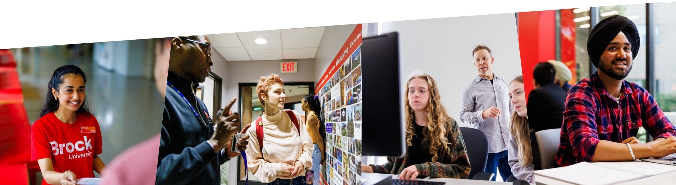 University of students and advisors at Brock University