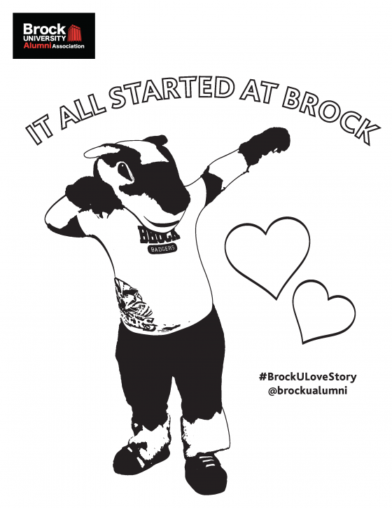 It all started at Brock Boomer the Badger colouring page