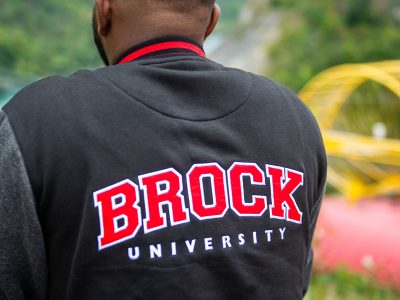 A Brock student in Niagara Falls.