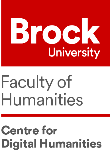 Faculty of Humanities Centre for Digital Humanities Brock logo - vertical