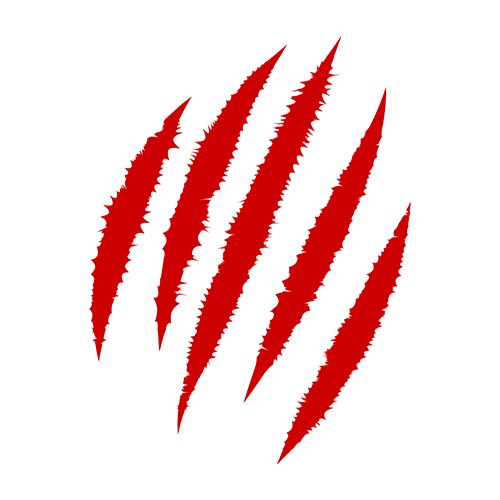 Badgers graphic element - scratch - red