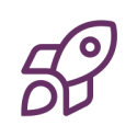 Experiential learning icon - rocket ship