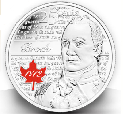 Canada 2012/13 1812 coin collector card Shannon Brock Tecumseh Salaberry Secord 