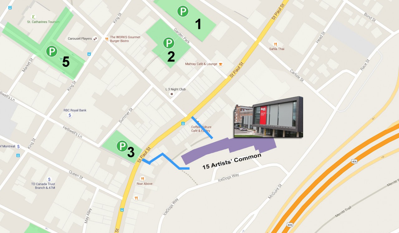 A parking map for the Marilyn I. Walker School of Fine and Performing Arts grand opening.