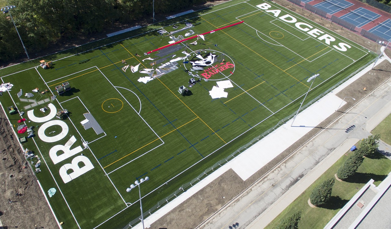 Brock University's artificial turf field will open Saturday, September 19, 2015.