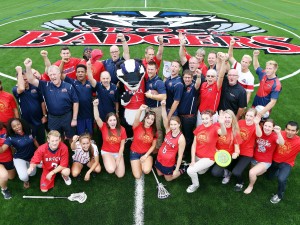 Group photo on the new artificial turf field.