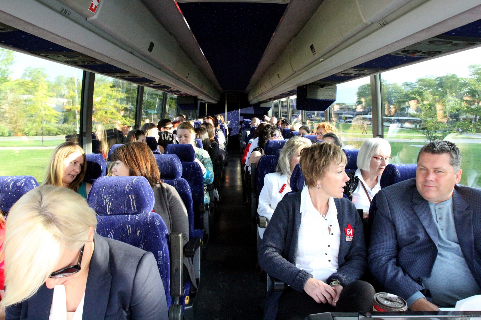 Faculty and staff filled a bus bound for Toronto and the Ontario University Fair Friday morning. Brock University will be showcasing its programs, services and campus life to high school students during the three-day event.