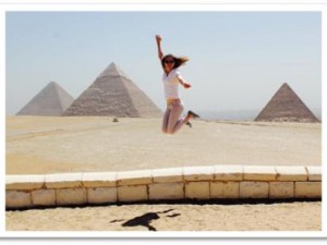 Third place photo in the International Week photo contest in the personal photo category. Taken by Aida Marcantonio, Pyramids of Giza.