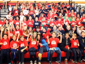 Students from 20 Niagara schools packed the gym for Badgers vs. Bullying Oct. 22.