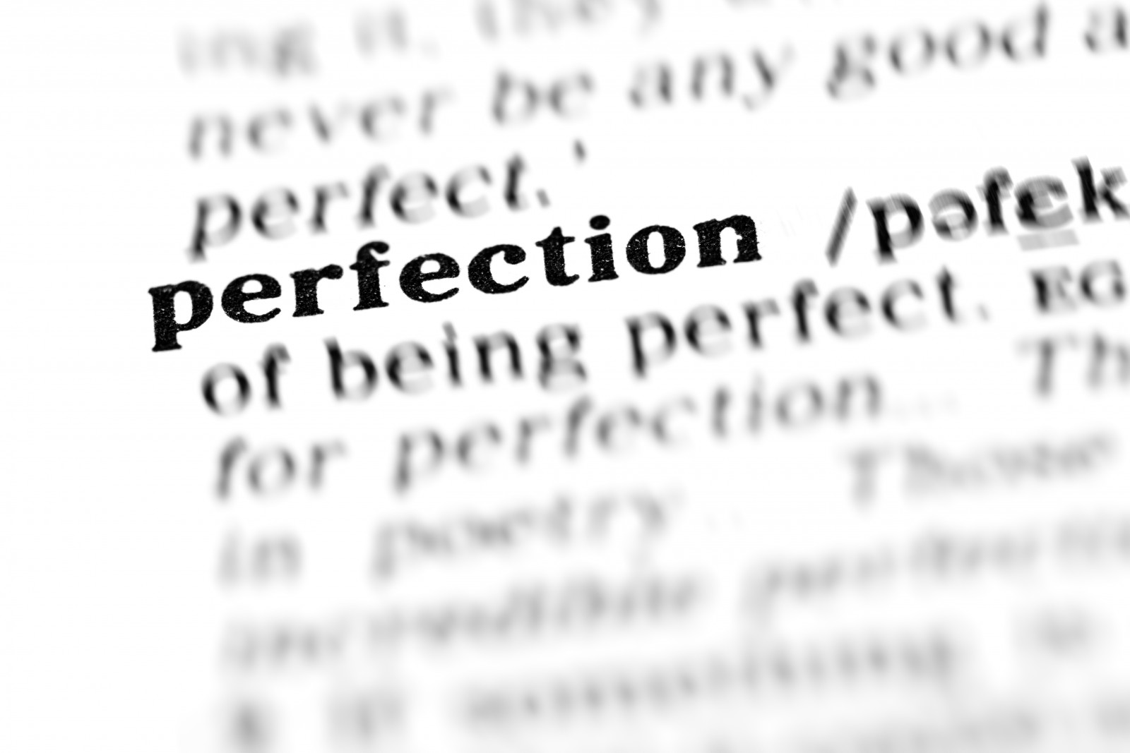 perfection (the dictionary project, macro shots, shallow D.O.F.)