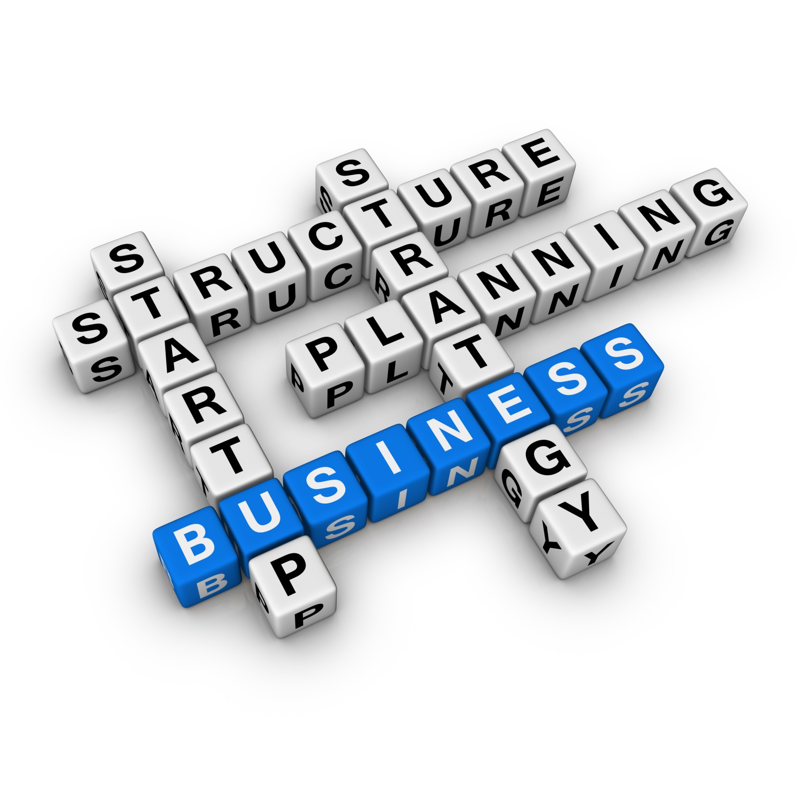 startup business (blue-white cubes crossword series)