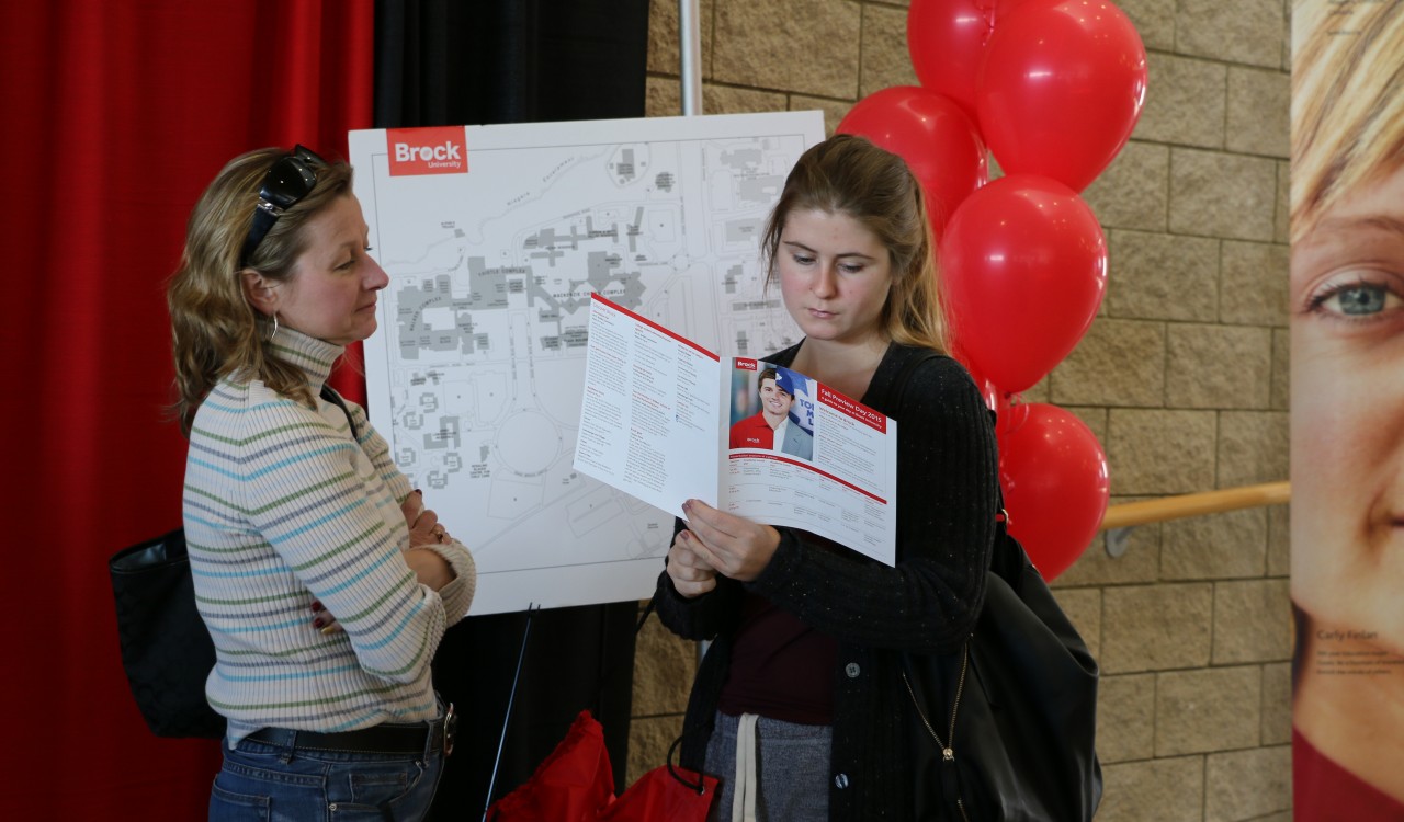 Taissa Fuke, 17, and her mother Oksana travelled from Toronto to attend Brock's Fall Preview Day Sunday.